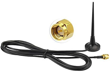Eightwood 4G LTE Router External Antenna SMA Plug 3.5 dBi with Magnetic Stand 3 m 9.8 ft Cable + SMA Female to TS9 Plug Adapter for 4G LTE GSM WLAN Bluetooth WiFi Router Mobile Hotspot Multi-Way