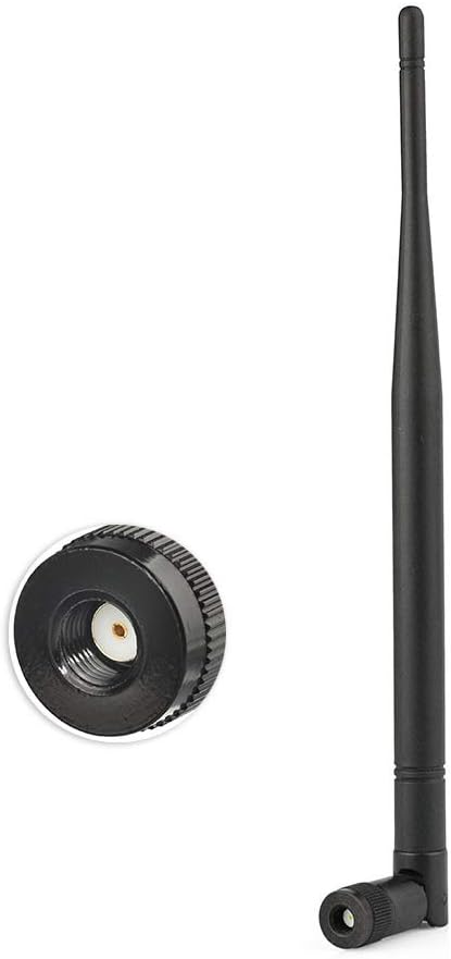 Eightwood 868 MHz Antenne Kipp-und-Schwenkbar NFC RFID Antenne RP-SMA Stecker + RP-SMA Buchse Pigtail Kabel RG178 15cm 6inch für GSM Wireless WiFi Homematic CCU3 CCU2 CC1101 Ham Radio MEHRWEG