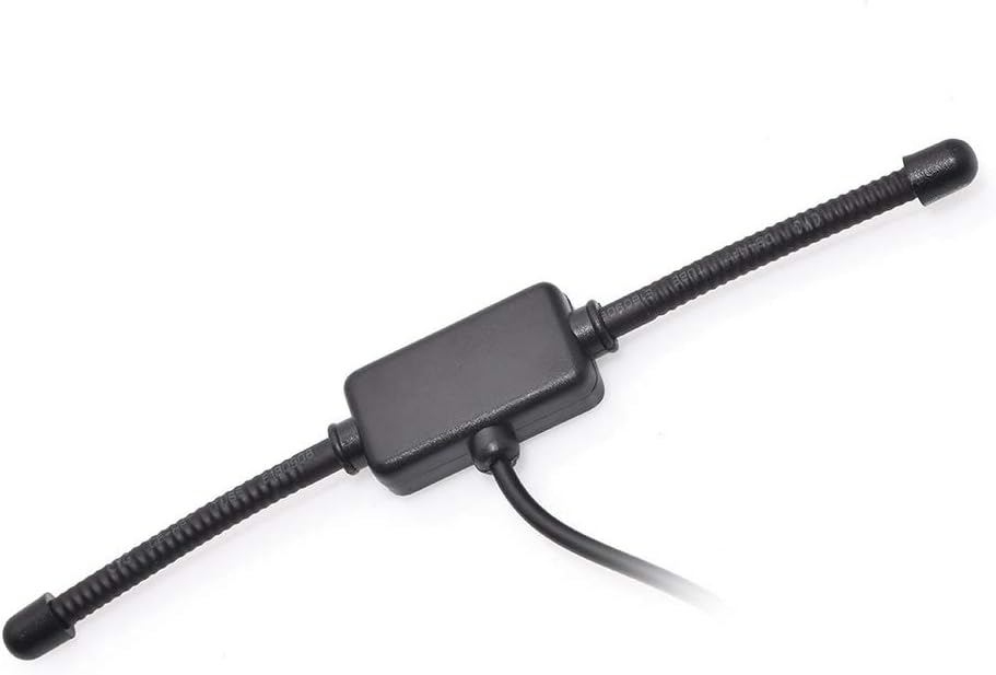 Eightwood Autoradio Antenne FM Car Radio Antenne Radio Patch Windschutzscheiben Paste Antenne FM 300cm Kabel + DIN Buchse 41585 auf ISO Adapter für Autos Radios LKWs Universal MEHRWEG