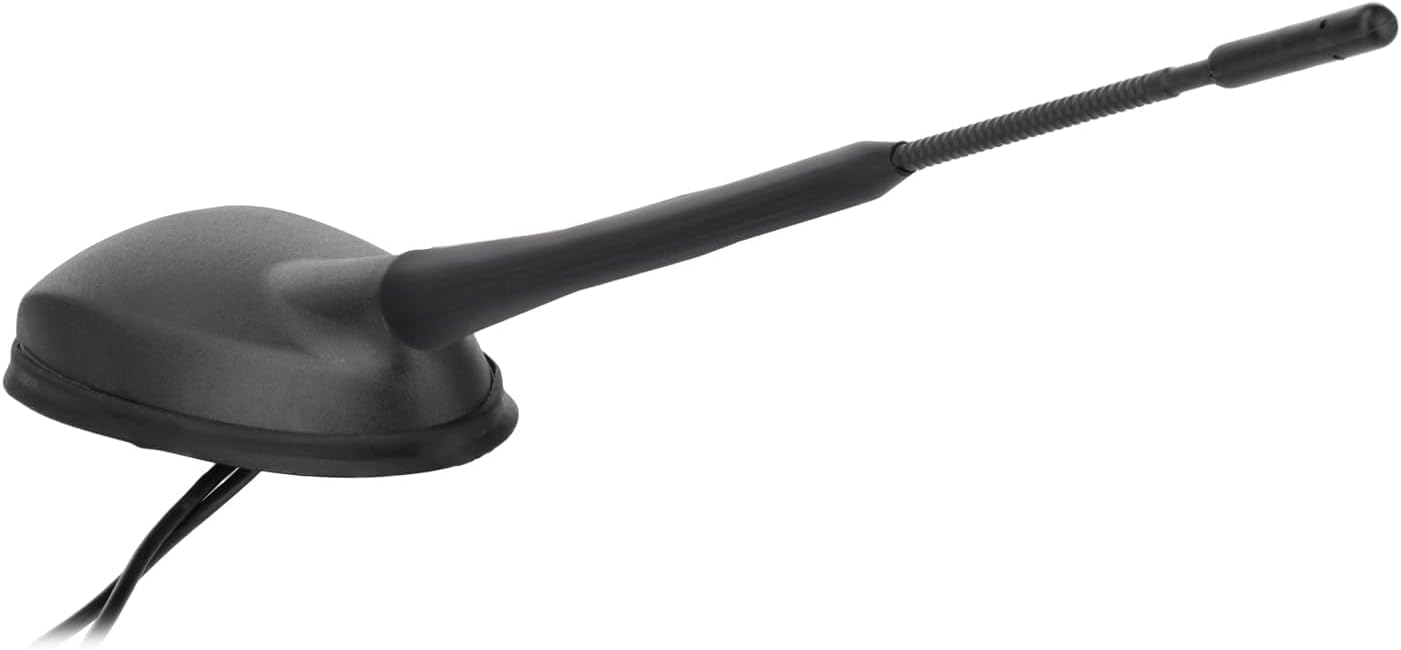 Eightwood FM/AM + GPS Car Combo Antenna, Amplified FM AM Radio Antenna and GPS SMA Antennae with 16.4 feet Cable for Car Truck SUV Marine Boat Radio Stereo Receiver Head Unit Navigation System