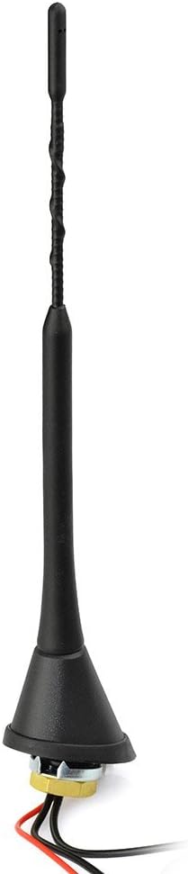 Eightwood DAB Car Aerial Splitter Amplified SMB Aerial Universal Roof Mount Digital DAB Antenna with 5M 16.4ft Extension Cable for DAB DAB+ AM/FM Car Radio Blaupunkt Pioneer Clarion Kenwood Alpine JVC