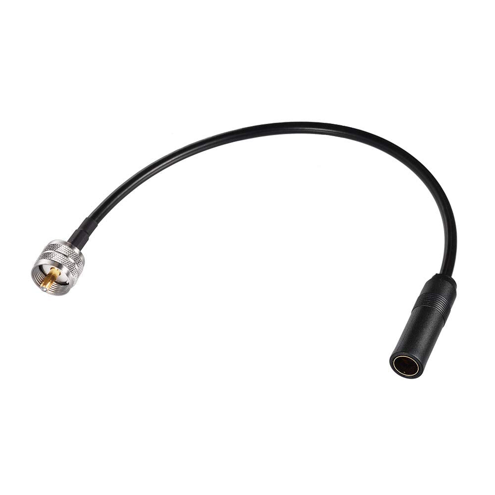 Eightwood PL259 UHF Male to DIN FM/AM Female Adapter RG58 Coax Cable 12 inches for CB Radio Antenna SWR Meter