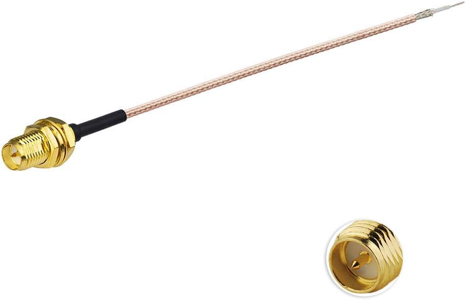 Eightwood 868 MHz Antenne Kipp-und-Schwenkbar NFC RFID Antenne RP-SMA Stecker + RP-SMA Buchse Pigtail Kabel RG178 15cm 6inch für GSM Wireless WiFi Homematic CCU3 CCU2 CC1101 Ham Radio MEHRWEG