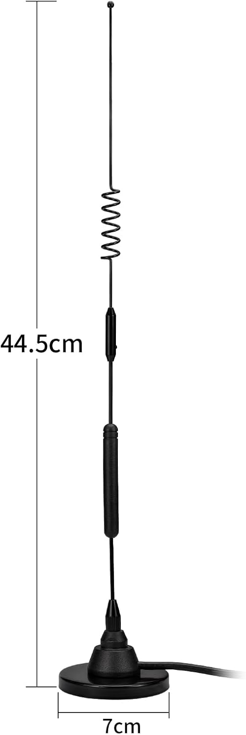 Eightwood 4G LTE Antenna SMA 10dBi Magnetic Antenna Omnidirectional Antenna Outdoor + 3M Antenna Cable for Wildlife Camera 4G LTE Router Modem Camera GSM Hotspot etc.