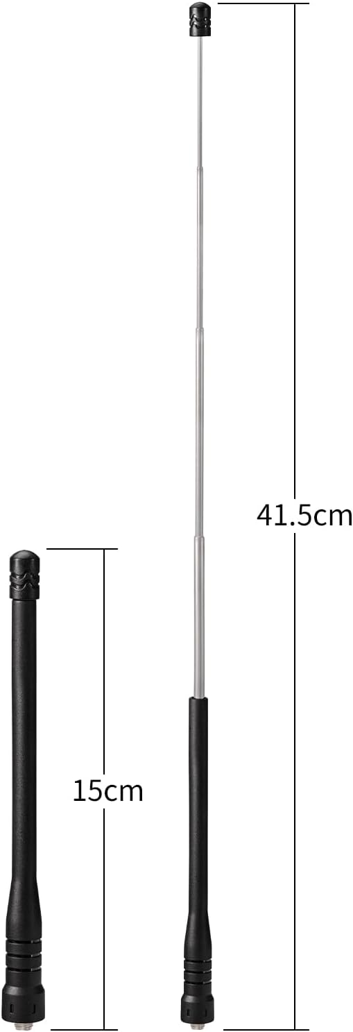 Eightwood VHF UHF Teleskopantenne Dualband 144/430MHz Flexible Ham Amateurfunkantenne für Ham Radio Baofeng UV-82 UV-5R HYT Walkie Talkie CB Funkantenne