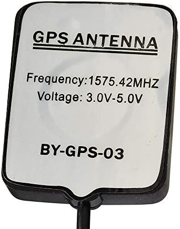 Eightwood Waterproof Active Navigation GPS Antenna Fakra Blue C Female Right Angle Magnetic Base for Car Stereo Head Unit