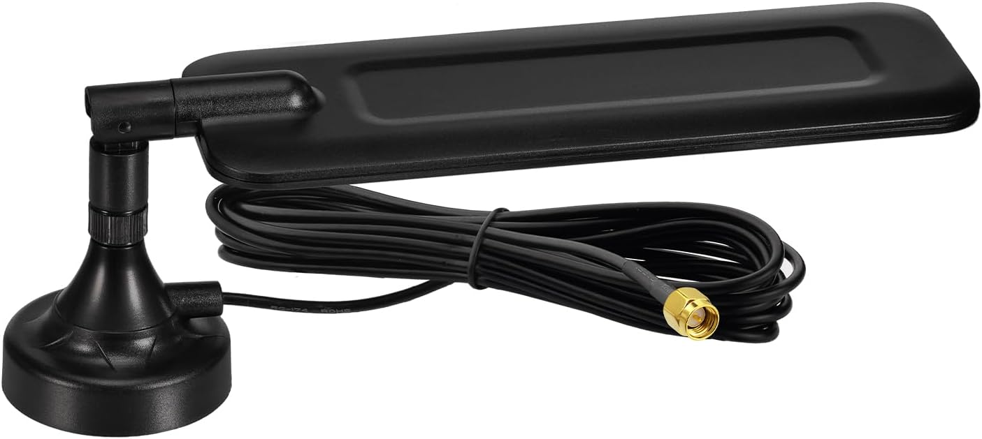 Eightwood 4G LTE Dipole Antenna SMA Male Antenna Magnetic Base Compatible with 4G LTE Router Hotspot Modem Industrial Cellular IoT Gateway Trail Camera
