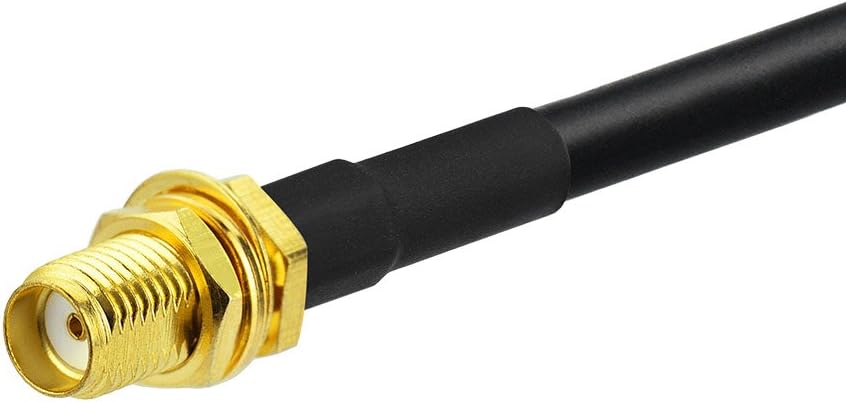 Eightwood 4G Antenne SMA Adapter Kabel - Buchse Schott auf Stecker Winkeladapter RF RG58 50cm für WiFi Router WiMax Handfunkgerät MEHRWEG