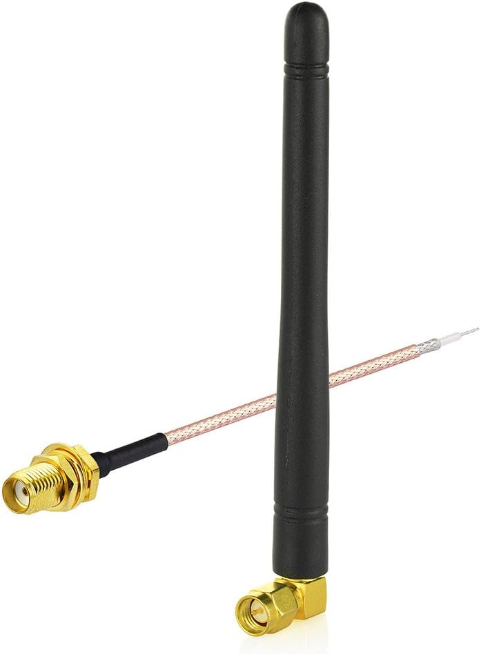 Eightwood 868 MHz Antenne Vertical Omni Directional SMA Stecker + SMA Buchse SMA Kabel RG178 6inch 15cm für Homematic CCU3 CCU2 CC1101 Fibaro System Home Center 2 Raspberrymatic MEHRWEG