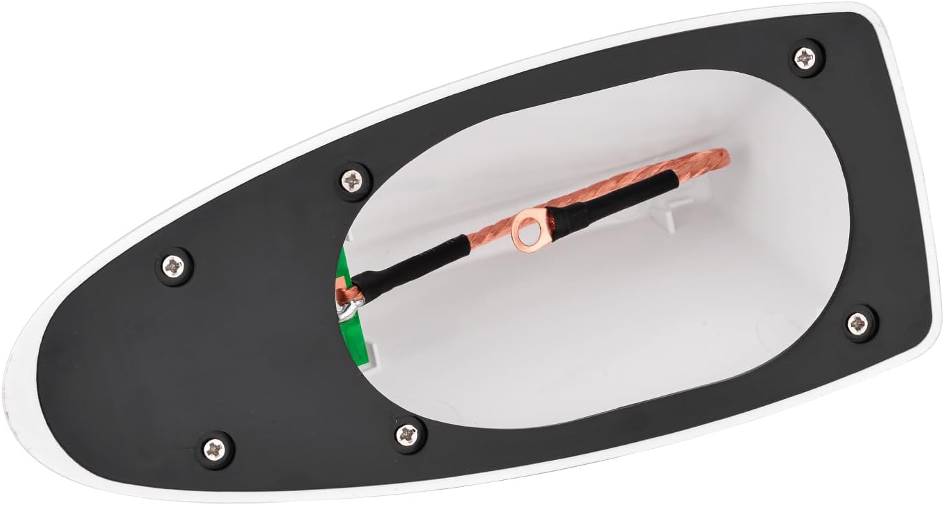 Eightwood Shark Antenne Auto Haifisch Antenne Auto Antenne Kurz Universal Shark Fin Roof Antenna mit Verstärker für FM AM Raido Atuo SUV usw.