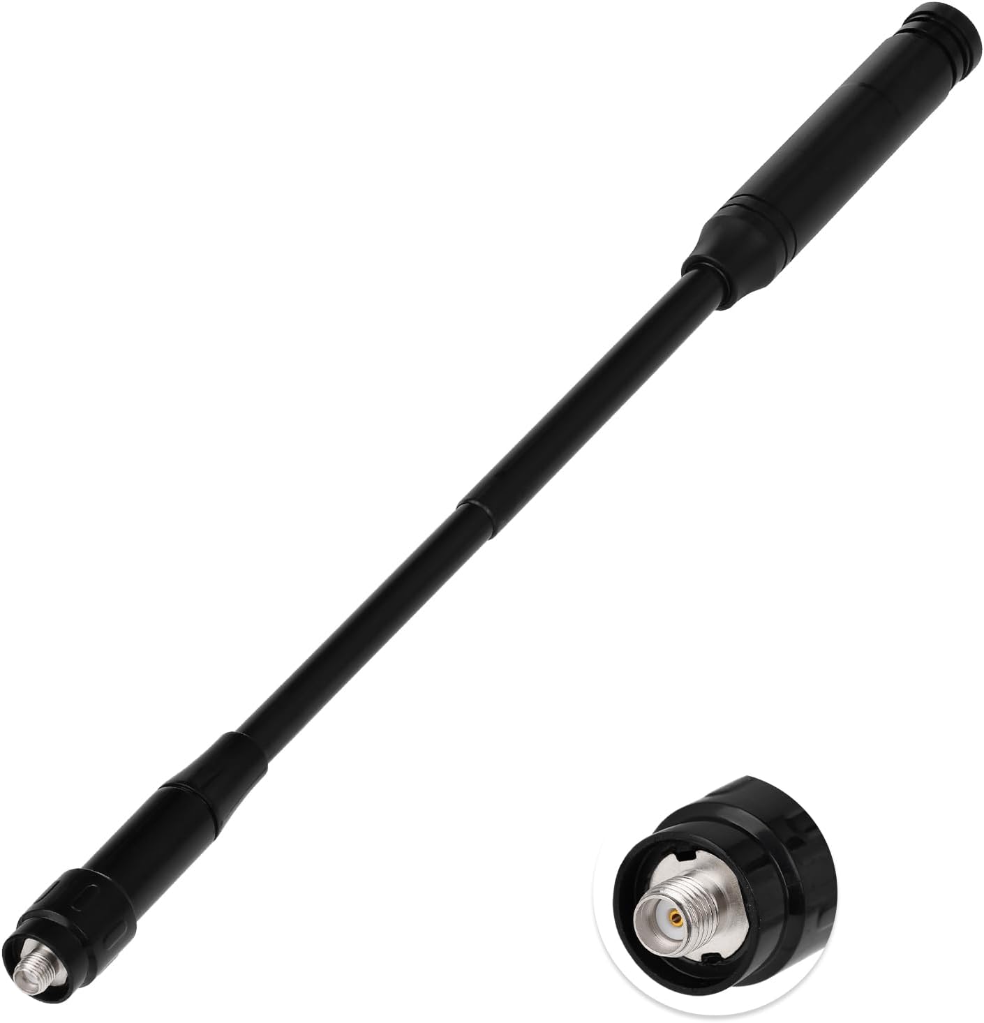 Eightwood UHF VHF Dual Band Handheld Telescopic Antenna 136-174MHz 400-470MHz SMA Female Ham Radio Antennae for Baofeng UV5R UV82 Two Way Radios