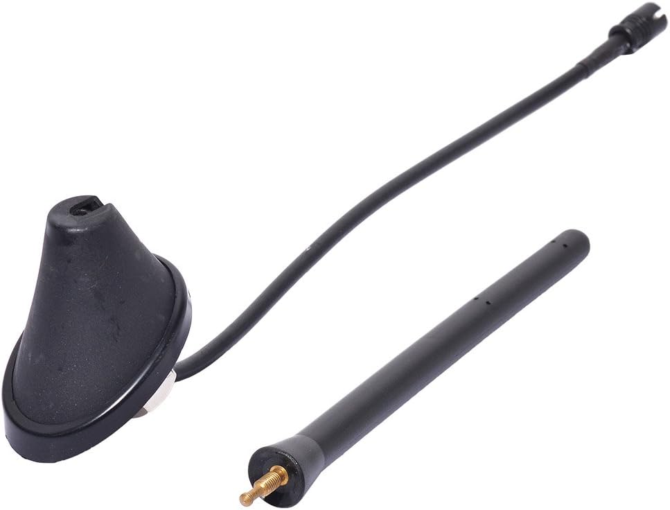 Eightwood Autoradio Antenne KFZ Antenne Dachantenne 16V Verstärker Raku 2 II passend für Anti Originalradio Noise Stab 17,5cm 60 Grad MEHRWEG