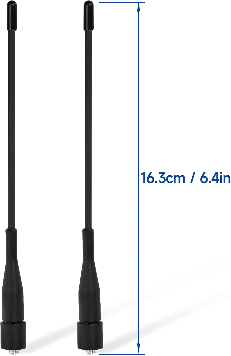 Eightwood Two Way Radio Antenna 6in, VHF/UHF Dual Band SMA Female Flexible Handheld Ham Radio Antenna 2-Pack for Baofeng Walkie Talkie UV-5R UV-82 Yaesu FT-65