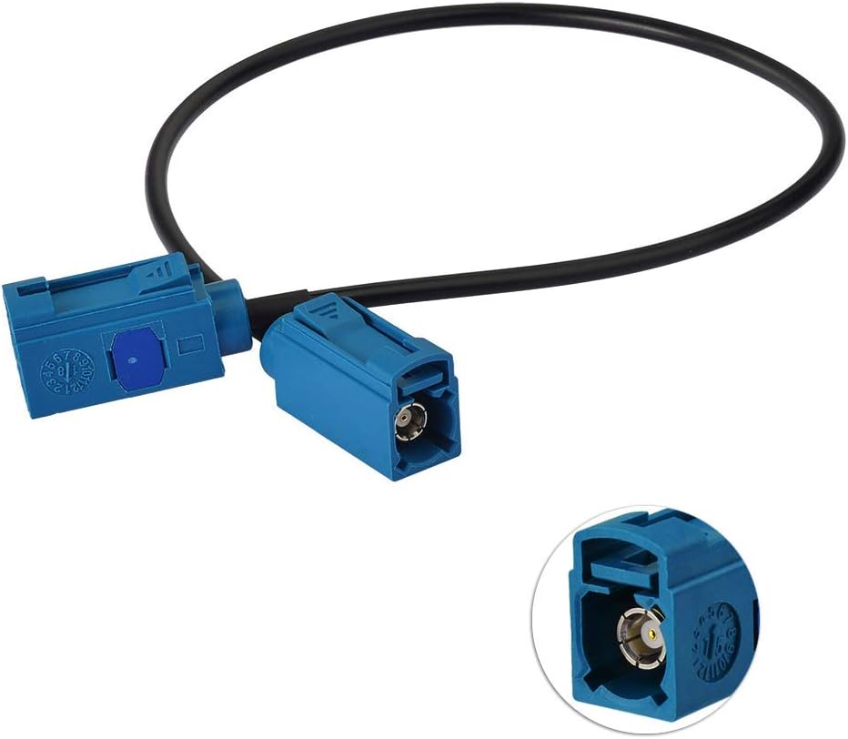 Eightwood DAB Antenne Fakra Adapter Auto Radio TV DAB GPS Fakra Z Buchse(Jack) auf Fakra Buchse Pigtail Fakra Kabel RG174 12inch 1ft 30cm für Seat Skoda VW Golf MEHRWEG