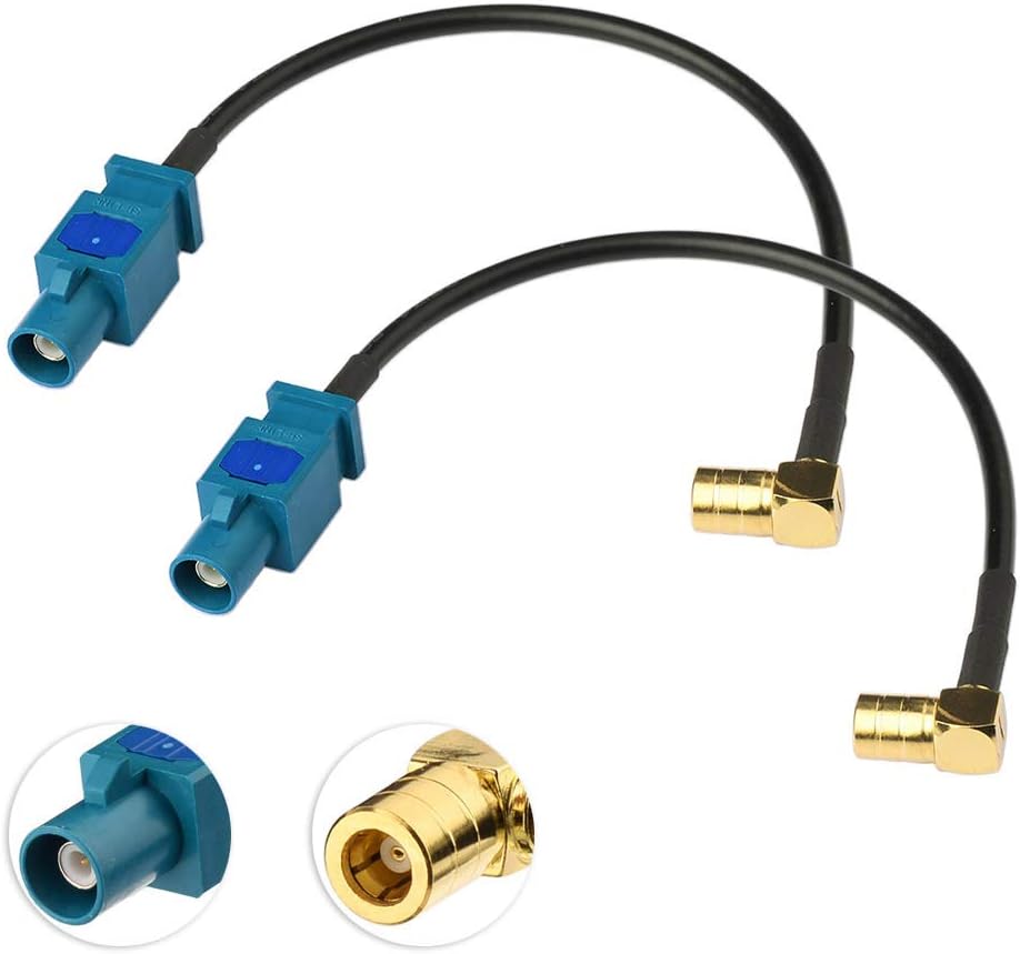 Eightwood DAB Funkkabel Fakra auf SMB Adapterkabel Fakra Z Stecker auf SMB Buchse Adapterkabel 15cm RG174 2 Stück für DAB Radio-Stereo-Tuner