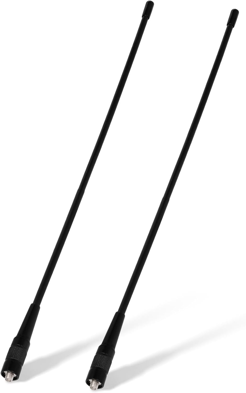 Eightwood VHF UHF Dual Band Handheld Antenna 136-174MHz 400-470MHz SMA Female Flexible Walkie Talkie Whip Antenna 15in 2-Pack for Baofeng Ham Radio Two Way Radio UV-5R UV-82 BF-F8HP