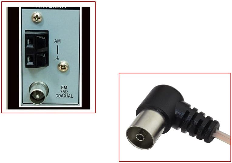 Eightwood FM Dipol Antenne 75ohm Unbal Push On Female Pal Connector TV Adapter Y Tuner für Yamaha Sony Bose Sherwood Pioneer Oenon Onkyo Audio Radio MEHRWEG