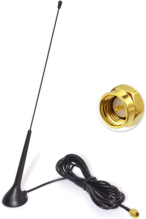 Eightwood DAB DAB+ Antenne Autoradio SMA Antenne (KFZ Magnetfußantenne) mit Antenne Extension Kabel RG174 300cm für Digitalradio Empfang Blaupunkt Beat TechniSat Pioneer Alpine MEHRWEG