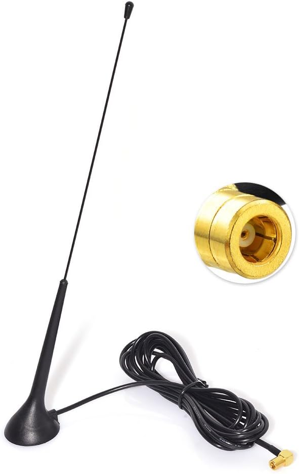 Eightwood DAB DAB+ Antenne Autoradio SMB Antenne (KFZ Magnetfußantenne) mit Antenne Extension Kabel RG174 300cm für Digitalradio Empfang Blaupunkt Beat TechniSat Pioneer Sony Alpine MEHRWEG