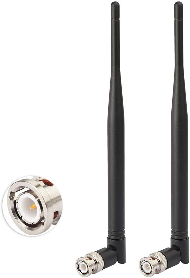 Eightwood BNC Antenne 433MHz Antenne CB Antenne UHF/VHF Dual Band BNC Stecker für CB Radio Alinco Icom Uniden Scanner Empfänger Amateurfunk Empfänger 2 Stück MEHRWEG