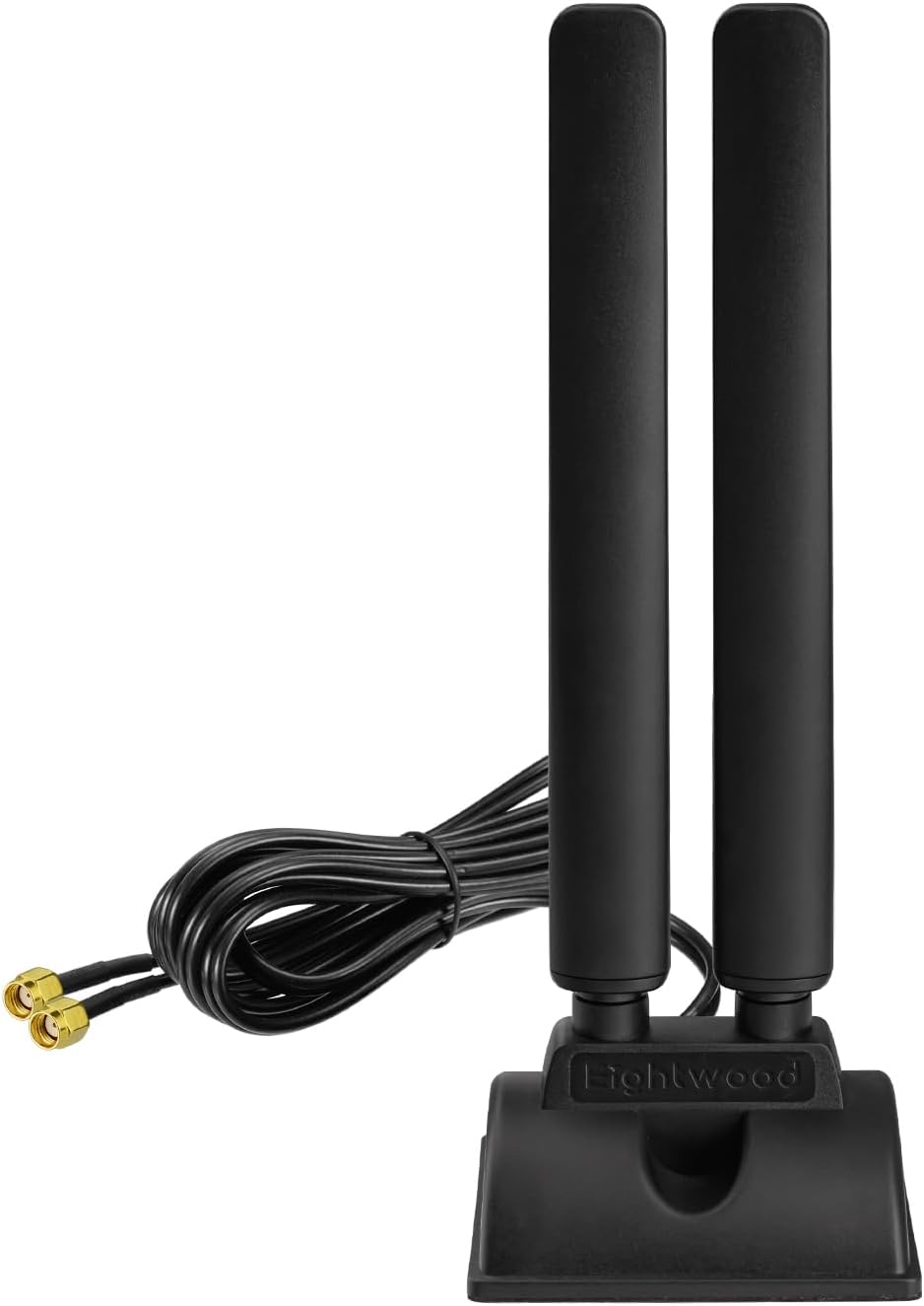 Eightwood WiFi 6E Antenna Tri-Band 2.4GHz 5GHz 6GHz RP-SMA Antenna Magnetic Base for Desktop PC Computer PCI-E 6E Bluetooth Card USB WiFi Adapter Wireless Router