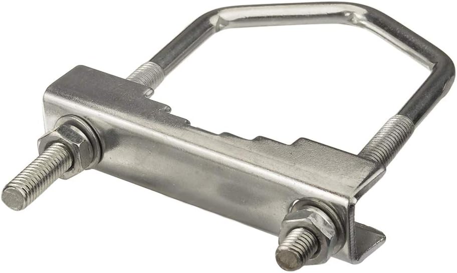 Eightwood U-Bügel Halterungen Befestigungssatz Yagi Antenne Halterung U Halter Aluminium Halter Antennenhalter (3.9" hohe x 2.36" breite ) Mastklammer 2 Stücke für Outdoor Wlan Wifi Yagi Antenne