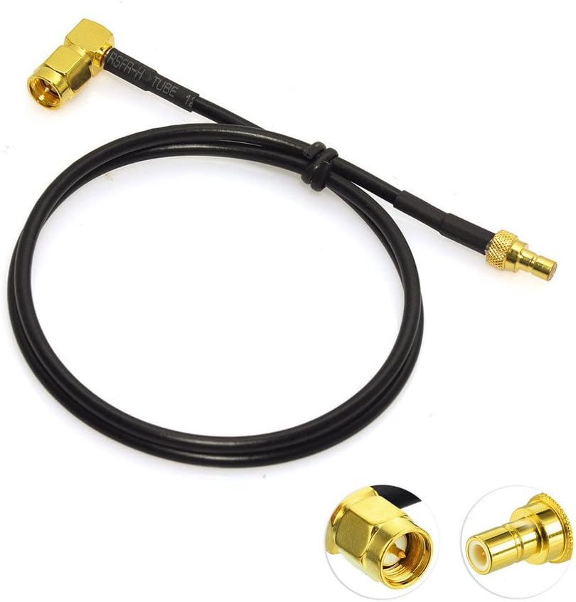 Eightwood DAB+ Antenna Adapter SMA Male to SMB Adapter SMA Cable RG174 50 cm 1.6 ft DAB Antenna Cable for Blaupunkt Beat TechniSat Pioneer Sony Alpine Multi-Way