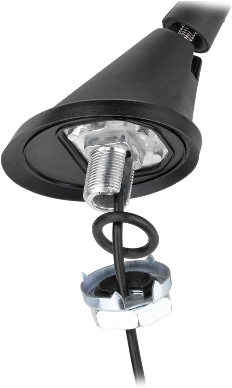 Eightwood Roof Mount FM AM Stereo Adjustable Antenna Mast, Universal Car Radio Antenna with DIN Male Connector for Vehicle Car Truck SUV Marine Boat Radio Stereo Receiver