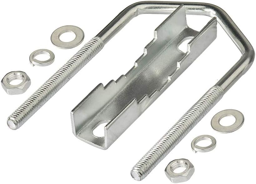 Eightwood U-Bügel Halterungen Befestigungssatz Yagi Antenne Halterung U Halter Aluminium Halter Antennenhalter (3.9" hohe x 2.36" breite ) Mastklammer 2 Stücke für Outdoor Wlan Wifi Yagi Antenne