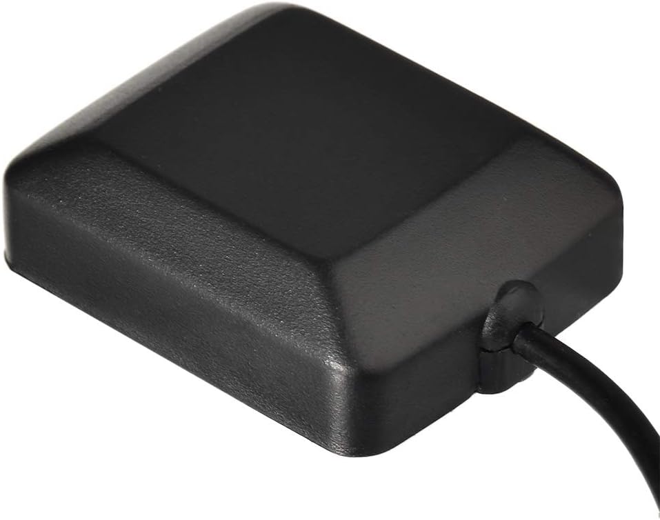 Eightwood Waterproof Active Navigation GPS Antenna Fakra Blue C Female Right Angle Magnetic Base for Car Stereo Head Unit