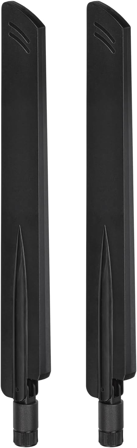 Eightwood Tri-Band WiFi 6E Antenna 6GHz 5GHz 2.4GHz RP-SMA WiFi Antenna (2-Pack) for PC Computer PCIe Card Router USB Adapter Security IP Camera