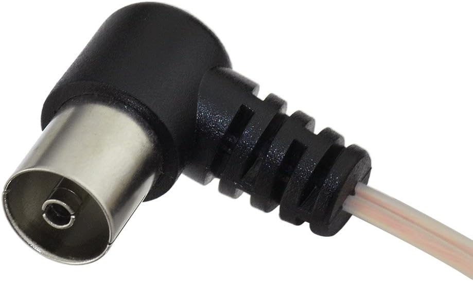 Eightwood FM Dipol Antenne 75ohm Unbal Push On Female Pal Connector TV Adapter Y Tuner für Yamaha Sony Bose Sherwood Pioneer Oenon Onkyo Audio Radio MEHRWEG