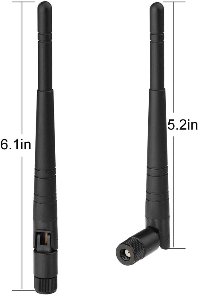 Eightwood 2.4GHz WiFi Antenna 5dBi RP-SMA Antenna 2pcs for WiFi Router PCI PCIe Network Card Wireless Range Extender
