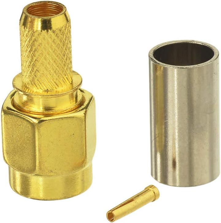 Eightwood Wlan Adapter RP SMA Stecker RP-SMA PCB Stecker DIY PCB Mount Straight Crimp 10 Stücke für Wireless Module LMR195 RG58 RG400 RG142 RF Kabel MEHRWEG