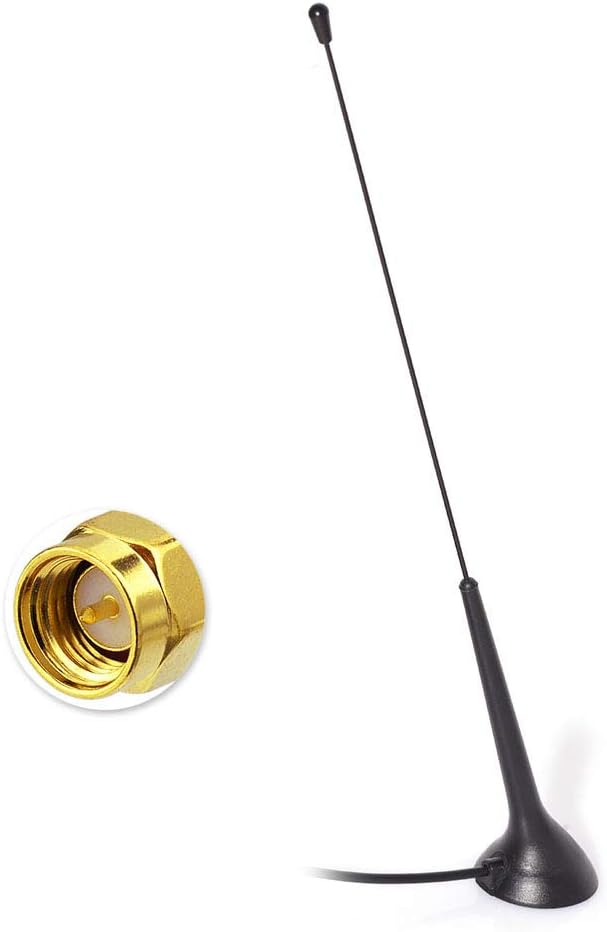 Eightwood DAB DAB+ Antenne Autoradio SMA Antenne (KFZ Magnetfußantenne) mit Antenne Extension Kabel RG174 300cm für Digitalradio Empfang Blaupunkt Beat TechniSat Pioneer Alpine MEHRWEG