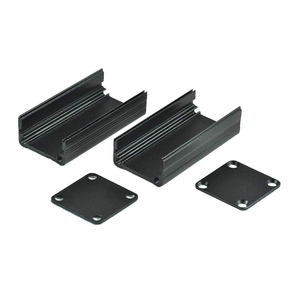 Eightwood Extruded Aluminum Box Electronic Project Enclosure Sliding Extrusion for PCB Board DIY- 1.97 x 0.98 x 0.98 inch (LWH)