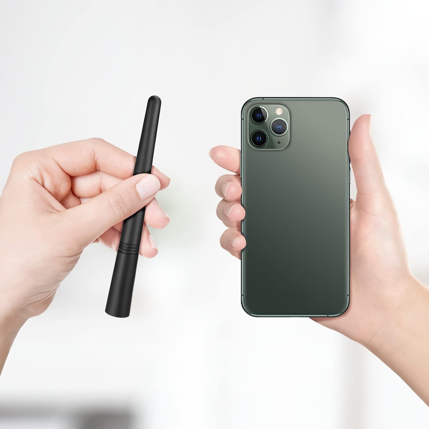 Eightwood Car Radio Antenna Replacement 5.6 inch, Universal Roof Mount Vehicle Antenna Mast, Flexible Rubber FM AM Antennae with M4 M5 M6 Screw Adapters