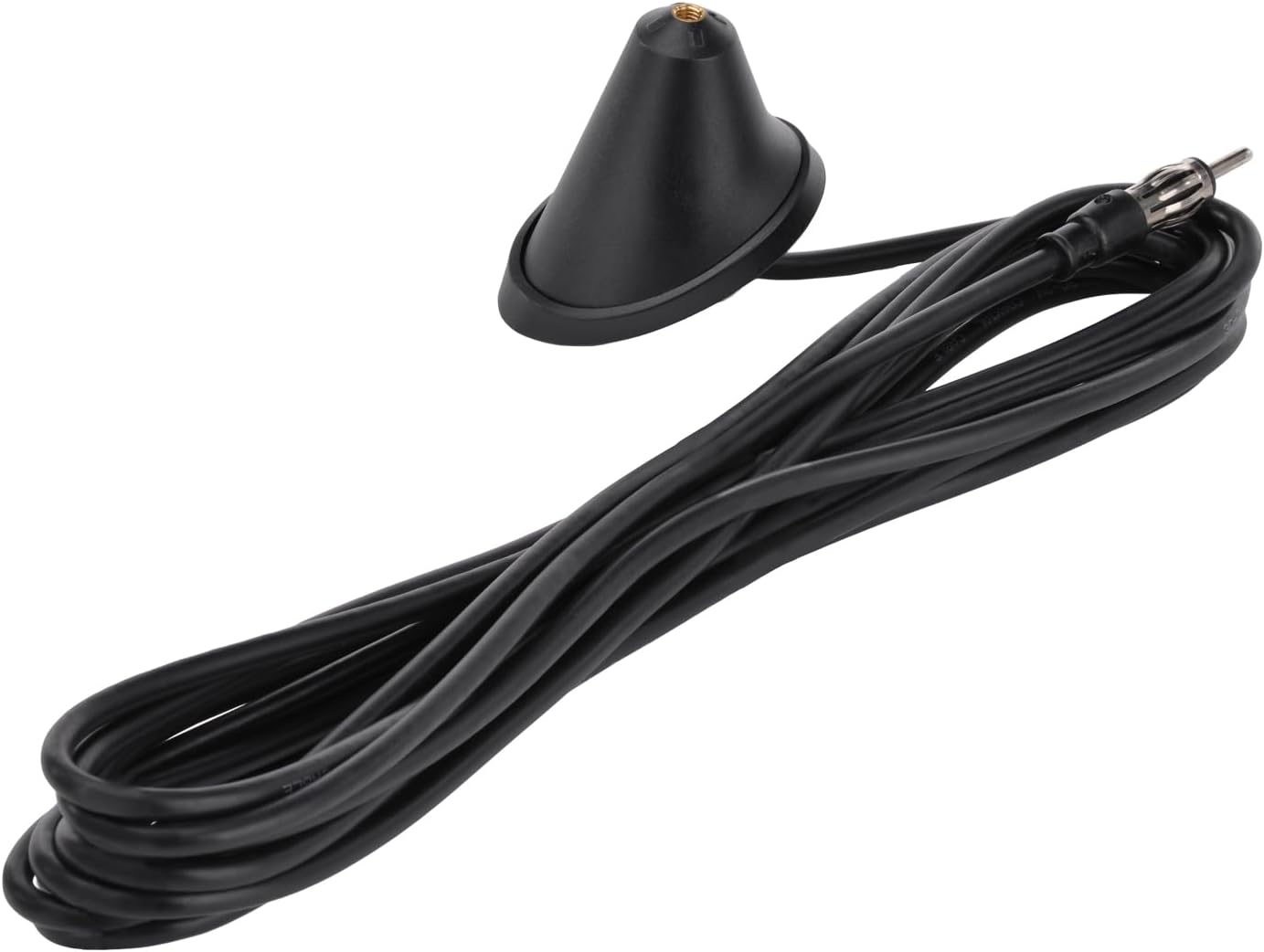 Eightwood Universal Vehicle Antenna 16in, AM FM Roof Mount Car Radio Antenna Mast with Mount Base 16ft Extension Cable for Car Truck Stereo Receiver Head Unit