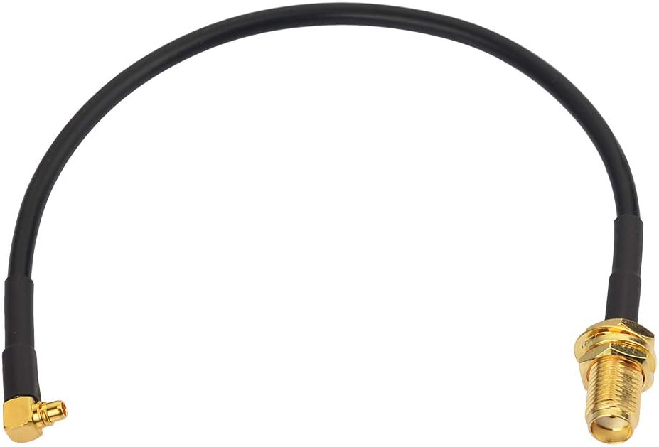 Eightwood SMA WiFi Antenne kabel SMA zu MMCX Kabel SMA Buchse Schott Gerade zu MMCX Stecker Rechtwinklig RG174 15cm 6inch für WLAN WiFi Router Drahtloses Internet TV und Audio MEHRWEG