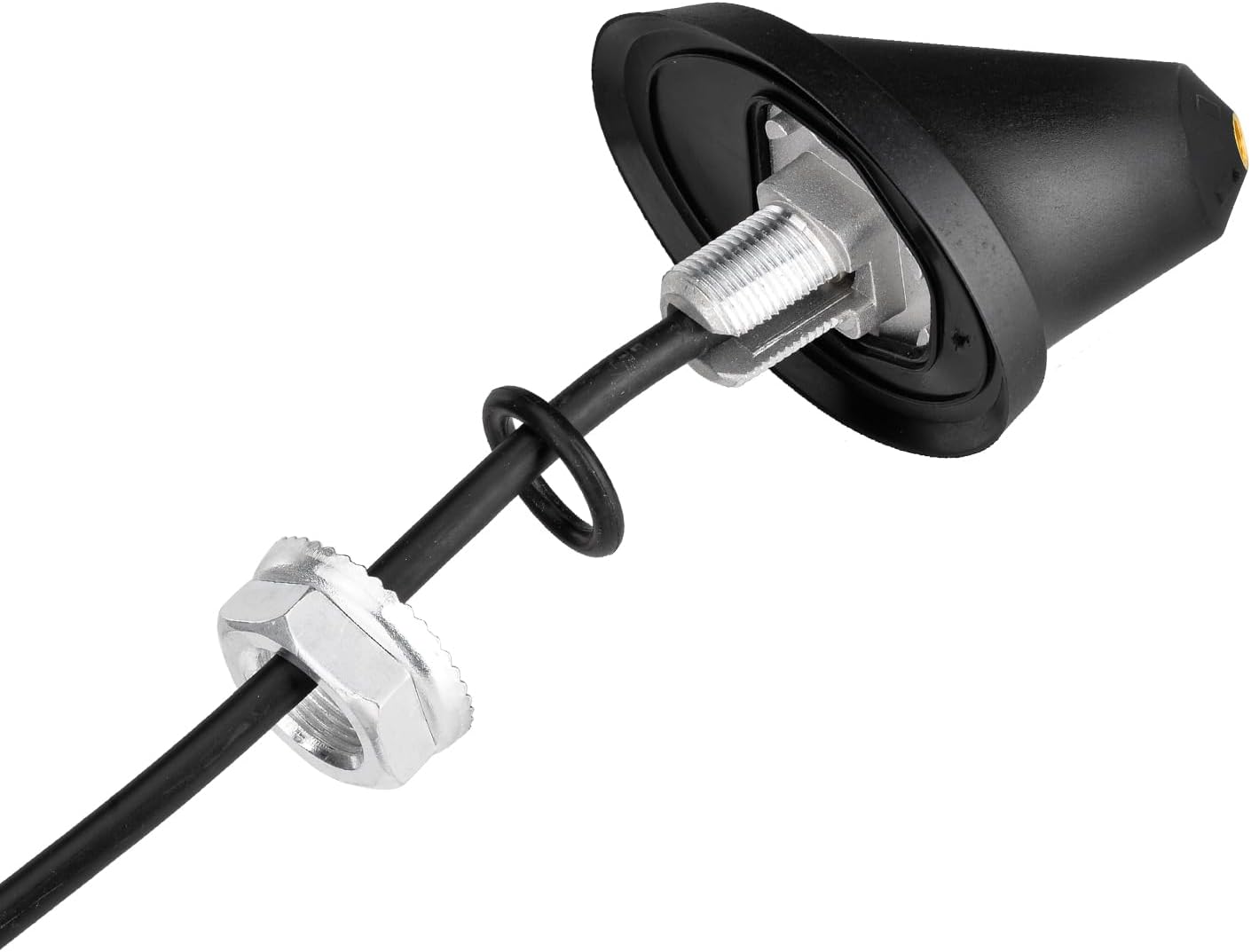 Eightwood Universal Car Radio Rubber Antenna 7in, FM AM Roof Mount Vehicle Antennae Replacement with Mount Base 16ft Cable for Car Truck Stereo Receiver Head Unit