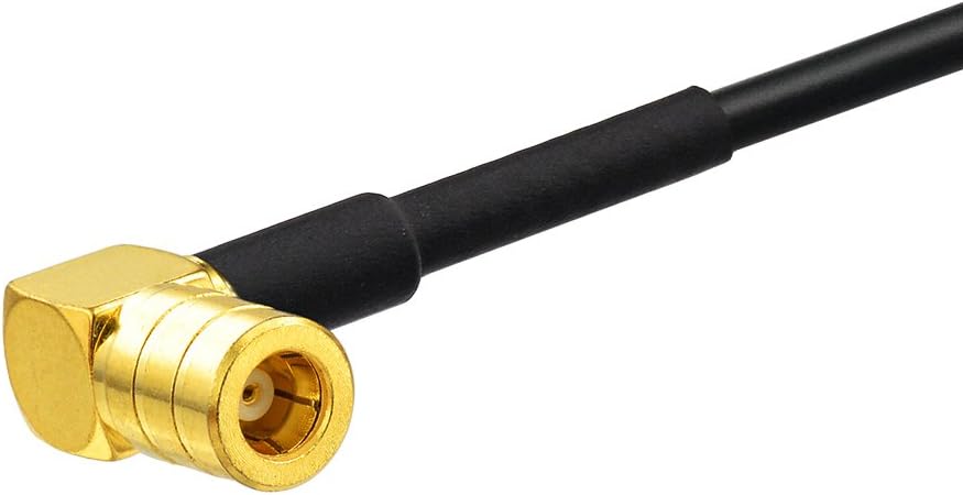 Eightwood DAB Antennenkabel SMB Fakra Kabel Fakra Z Stecker auf SMB Stecker abgewinkelt Koaxial RG174 30cm 1ft Kompatibel zu DAB Autoantennentoppern AM/FM Blaupunkt Pionier Clarion Alpine usw.