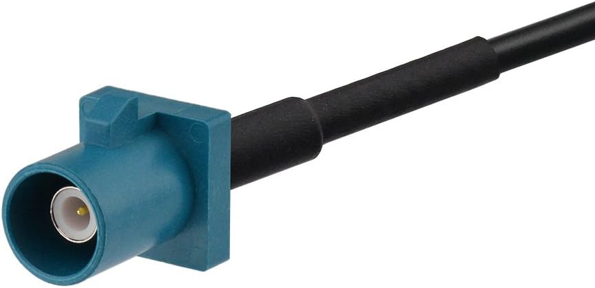 Eightwood DAB Antennenkabel SMB Fakra Kabel Fakra Z Stecker auf SMB Stecker abgewinkelt Koaxial RG174 30cm 1ft Kompatibel zu DAB Autoantennentoppern AM/FM Blaupunkt Pionier Clarion Alpine usw.