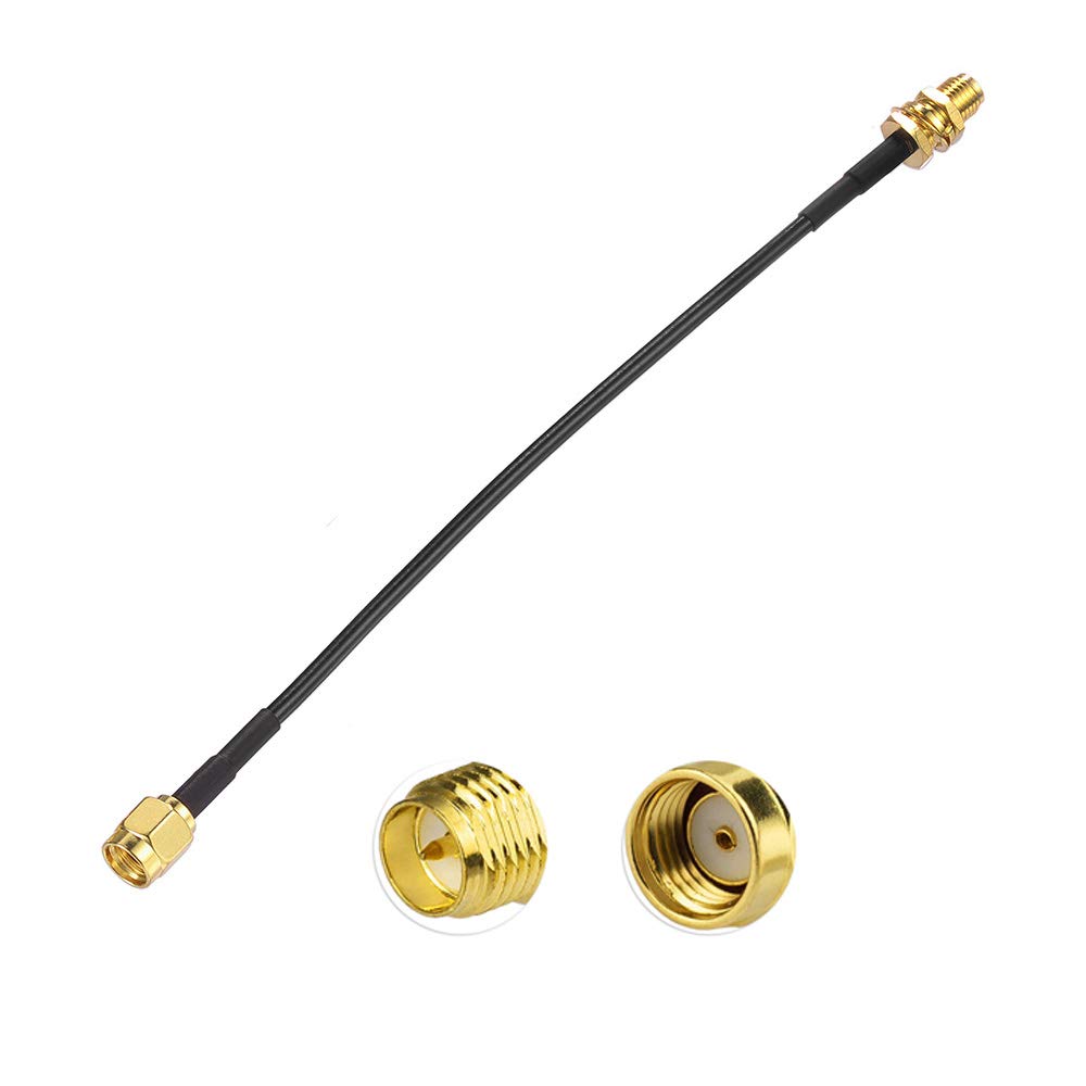 Eightwood 15 cm RP-SMA Kabel Antenne WiFi WLAN TP-LINK WiMax Kompatibel Verlängerungs Kabel RG174 Stecker Gerade Antenne