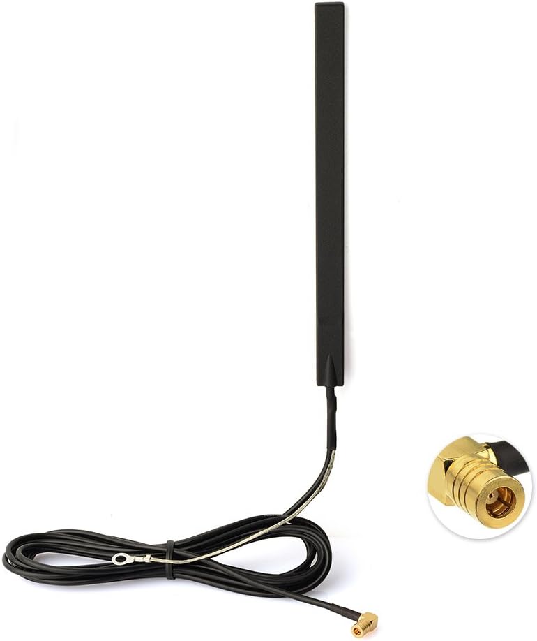 Eightwood DAB+ Antenne SMB Adapter Auto Radio Antenne Patch Aerial Glas Mount mit SMB Stecker 3m 9.8ft Antenne RG174 für Auto Radio Pioneer Clarion Alpine MEHRWEG