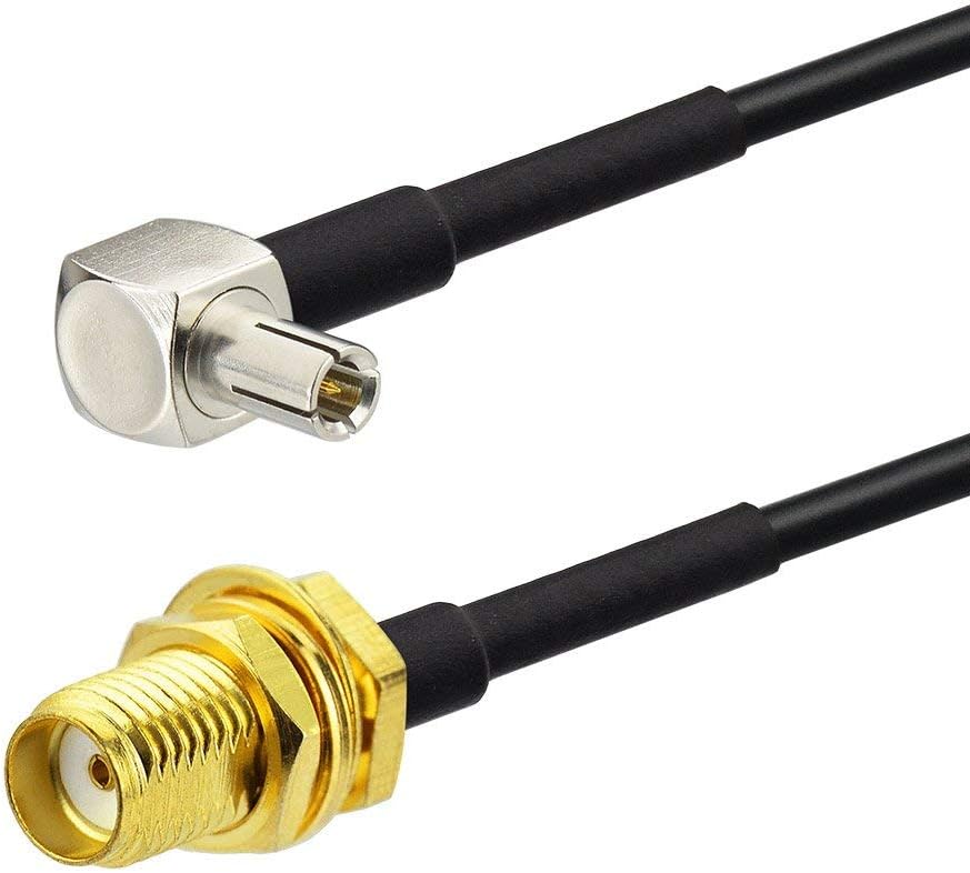 Eightwood 4G LTE Antenne Adapter SMA Adapter auf TS9 Rechter Winkel Stecker Pigtail Kabel RG174 6inch 15cm 2 Stücke für Netgear AC785 Hsdpa Huawei 2G 3G 4G LTE Antenne UMTS Mobile Broadband MEHRWEG