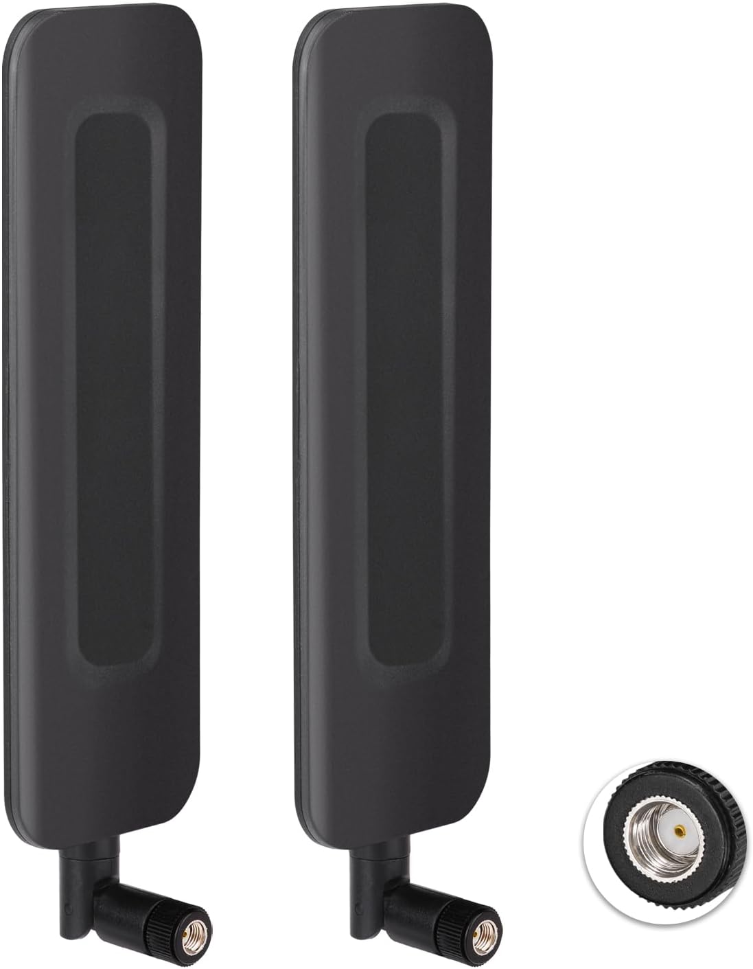 Eightwood WiFi 6 6E Antenna Tri-Band 2.4GHz 5GHz 6GHz RP-SMA Antenna (2-Pack) for WiFi Router PC Desktop Computer PCIe Bluetooth Card Security IP Camera