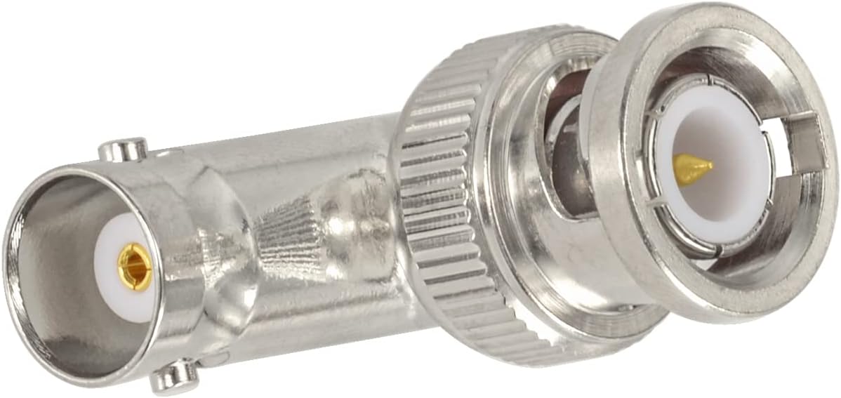 Eightwood 10pcs BNC Male to Female Elbow Right Angle Adapter for CCTV Camera, Ham Radio Antenna, Scanner