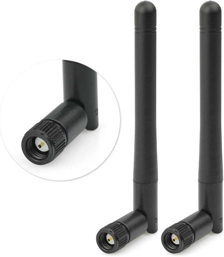 Eightwood 2.4G Antenne 3dBi Omni WLAN Antenne mit SMA Stecker 2 Stücke 10.8CM Wi-Fi Antenne für Wirelesse WiFi Router Bluetooth MEHRWEG