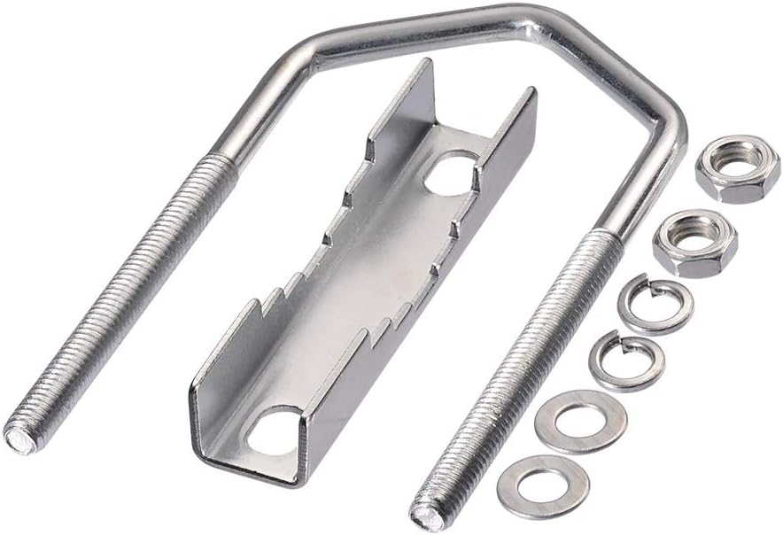Eightwood Yagi WiFi Antenna Mast Cross-Over Bracket Kit U-Bolt Clamp Mounting Hardware 2pcs for Outdoor WiFi Antenna, LoRa Antenna, 4G LTE Antenna, Ham Radio Antenna, TV Antenna
