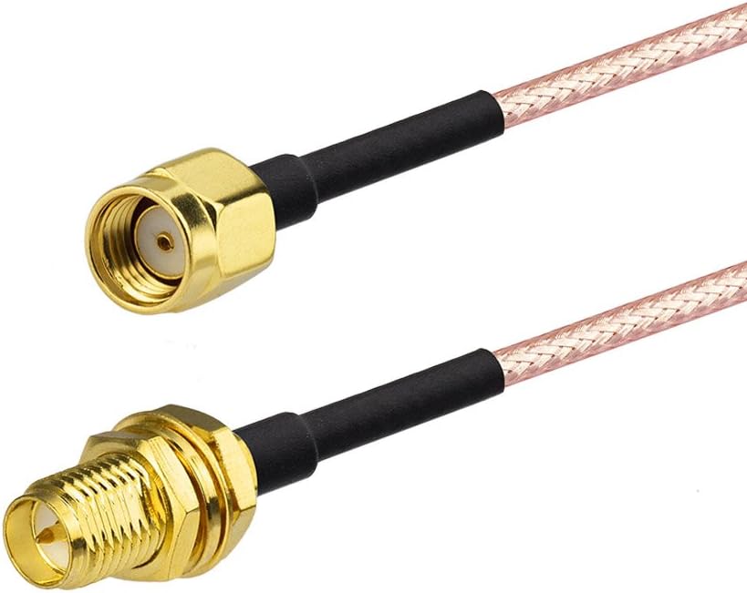 Eightwood RP SMA Kabel WiFi Antenne Kabel RP-SMA Stecker auf Buchse Verlängerungskabel 20cm 2 Stücke für Wirelesse WiFi Router Antenne AV Sender Dlink Netgear Belkin MEHRWEG